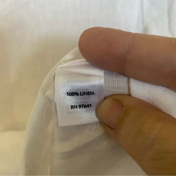 J. Jill White Linen Tunic 3/4 Sleeve small staple classic breathable - Picture 8 of 8